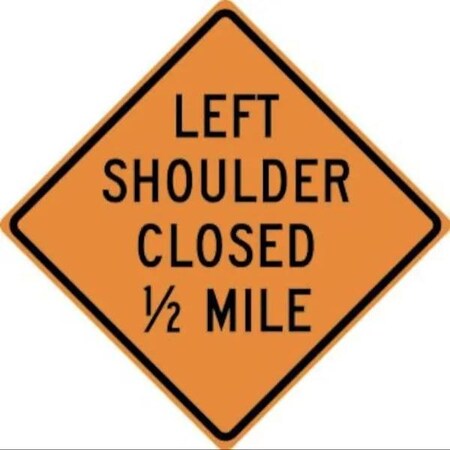 Accuform RIGID CONSTRUCT ION SIGN LEFT SHOULDER FRK322DP